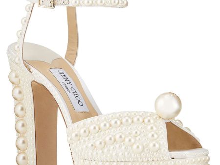 Sacaria 120 Pearl Platform Sandal in White Discount