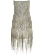 Silver Fringe Cocktail Dress Hot on Sale