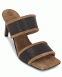 Taupe Monili Strap Square Toe Heel on Sale