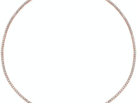 18k Rose Gold Diamond Hepburn Choker on Sale