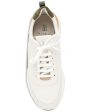 Suede Paneled Sneaker in White Sale