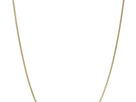 14k Yellow Gold Baby Rolo Chain Necklace Hot on Sale