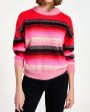 Red Stripe Knit Sweater Discount