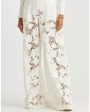 White Lace Magnolia Guipure Wide Leg Pant Online Hot Sale