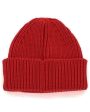 Red Damian Ribbed Beanie For Cheap