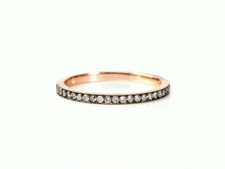 14k Rose Gold Diamond Rail Ring Online