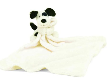 Bashful Black and Cream Puppy Soothing Blanket Sale