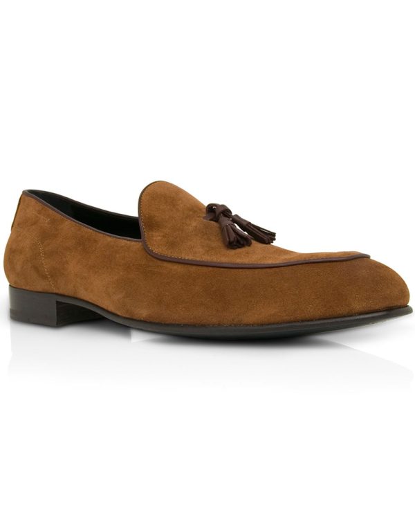 Suede Tassel Loafer in Land Fashion