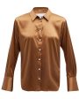 The Standard Shirt in Camel Silk Hot on Sale