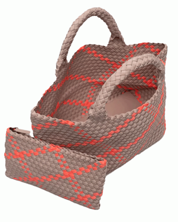 St. Barths Medium Tote in Plaid Punch on Sale