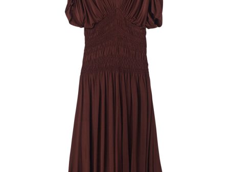 Bitter Chocolate Jersey Demi Midi Dress Supply