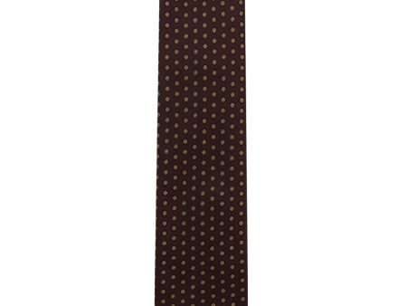 Wine and Brown Silk Dotted Tie Online