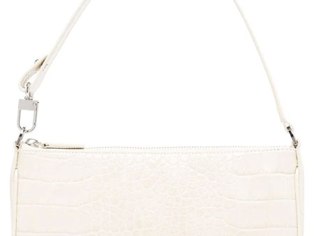 Rachel Croco Embossed Bag in Cream Online