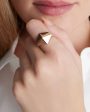 18k Rose Gold Sydney Large Origami East-West Ring For Discount