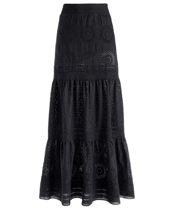 Black Reise Panelled Maxi Skirt Cheap