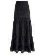 Black Reise Panelled Maxi Skirt Cheap