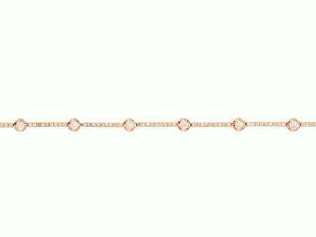 14k Rose Gold Diamond Connector Bracelet Online