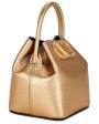 VLOGO Signature Mini Bucket Bag in Antique Brass For Sale