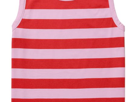 The Tank in Wide Poppy and Pink Stripe Online Hot Sale