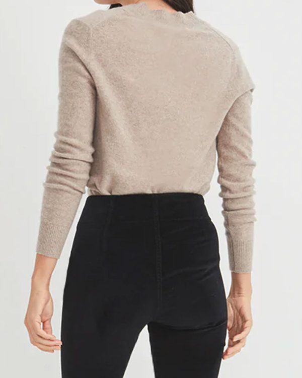 Taupe Coleta V Neck Cashmere Sweater Online Hot Sale