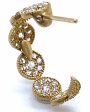 20k Yellow Gold Diamond Eternity Opera Hoop Earrings Sale