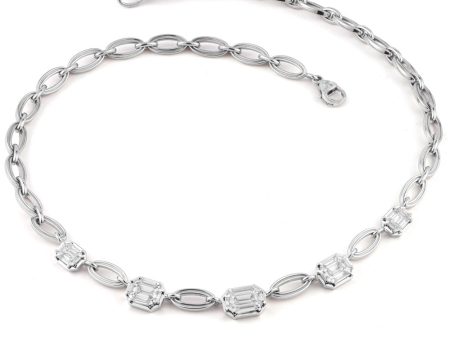 18k White Gold Mosaic Mirage Necklace Online Hot Sale