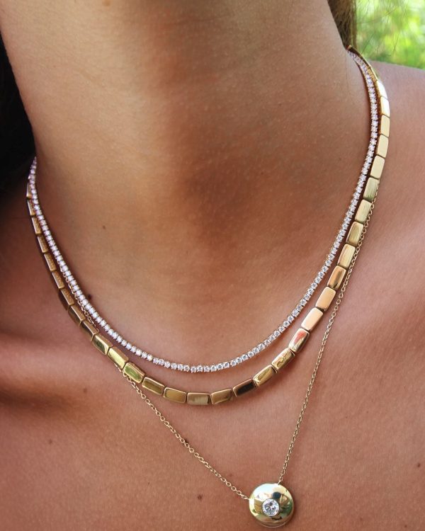 18k Rose Gold Diamond Hepburn Choker on Sale