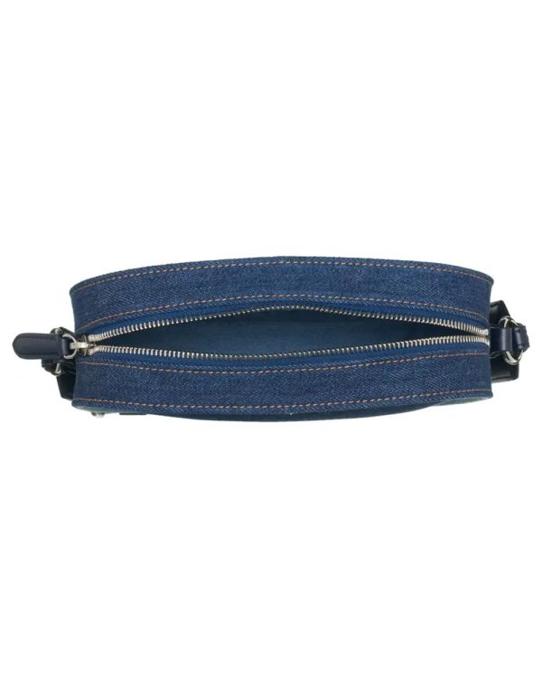 Small Logo Denim Camera Bag in Smoky Blue For Cheap