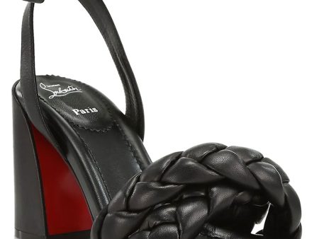 Brio Braided Sandal in Black For Cheap