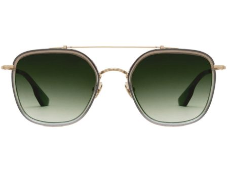 Austin Sunglasses in Matcha 12K and Matte Black Fade Titanium Online now