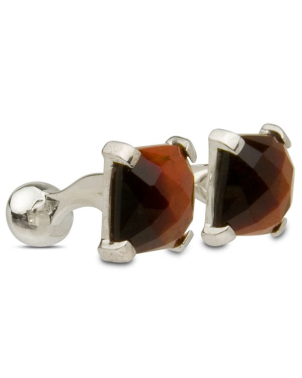 Sterling Silver Red Tigers Eye Cufflinks Online Hot Sale