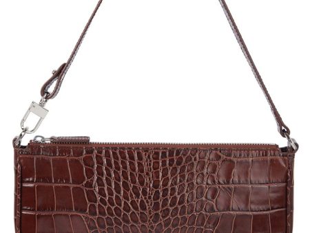 Rachel Croco Embossed Bag in Nutella Online now