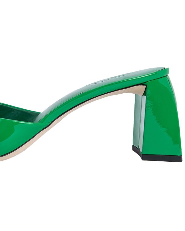 Romy Mule in Green Patent Leather Discount