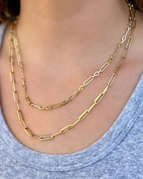 14k Yellow Gold Watch Chain Necklace For Cheap