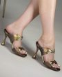 Twist Sandal 95 in Gold Chocolate Online Sale