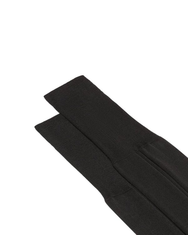 Silk Over the Calf Socks in Black For Discount