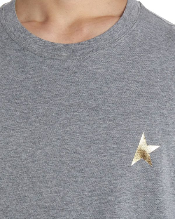 Star Collection T-Shirt in Grey with Gold Star For Sale