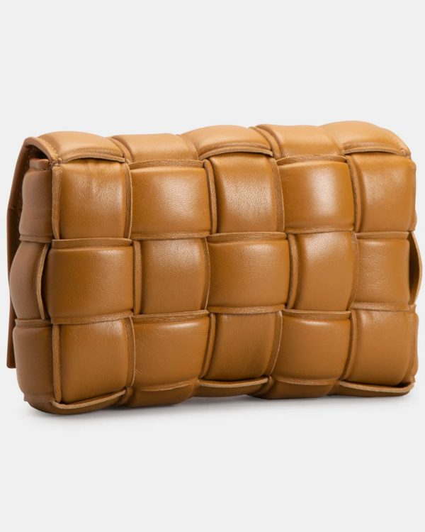 Small Padded Cassette Bag in Camel Discount