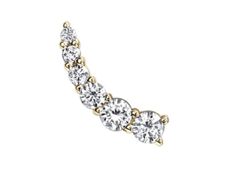 18k Yellow Gold Small Right Diamond Floating Single Stud Cheap