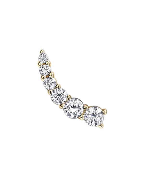 18k Yellow Gold Small Right Diamond Floating Single Stud Cheap