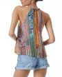 Vintage Summer Sunburst Pleat Alycia Halterneck Tank For Sale