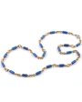 18k Yellow Gold Lapis Bead Necklace Cheap