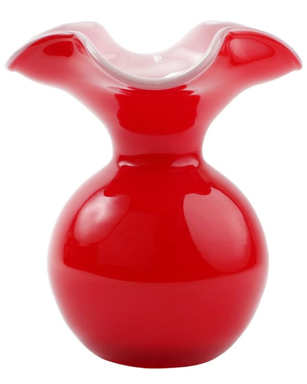 Small Fluted Vase in Red Online