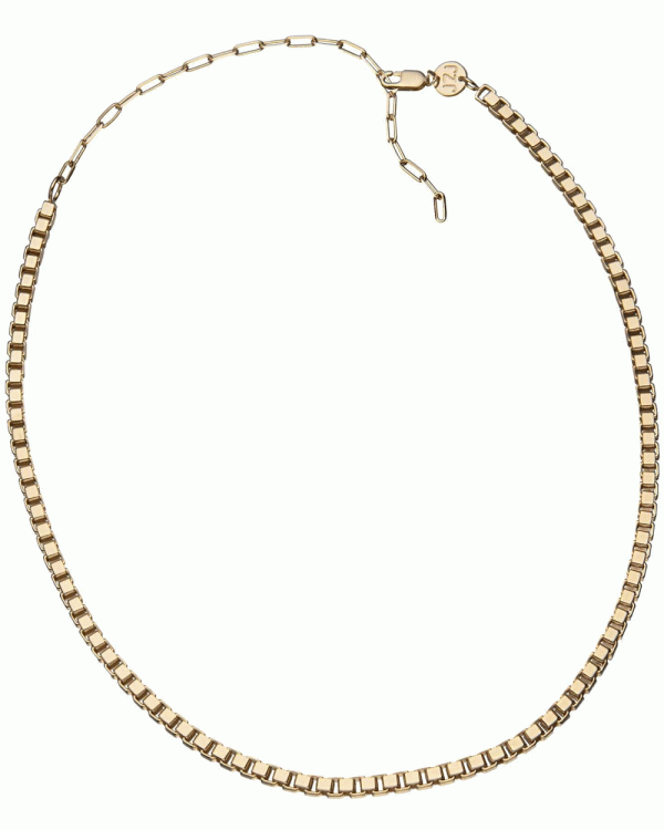 14k Yellow Gold Vermeil Rima Curb Chain Choker Necklace Fashion