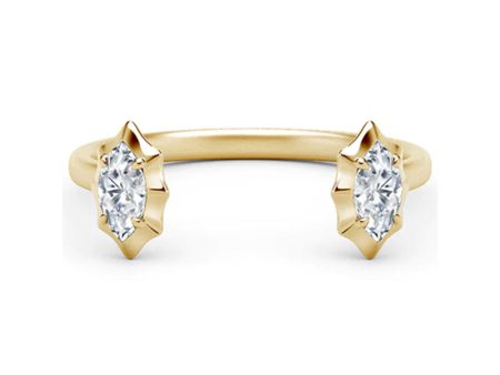 18k Yellow Gold Maverick Open Stackable Diamond Ring Online Sale