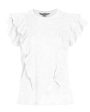 White Bea Ruffle Tee For Sale