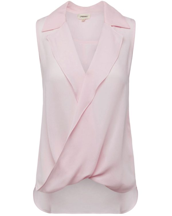 Soft Pink Sleeveless Freja Blouse Cheap