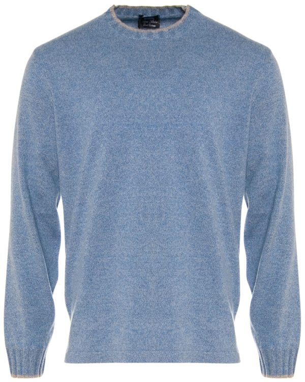 Azzurro Melange Cashmere Sweater Sale