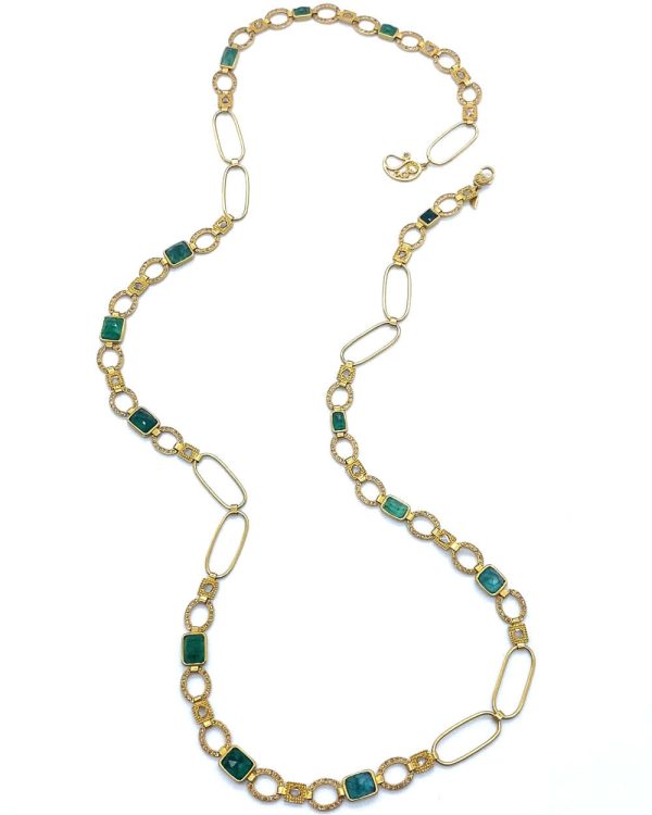 20k Yellow Gold Diamond Luminosity Mosaic Necklace Online Sale