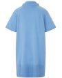 Spring Blue Short Sleeve Sweater Dress For Sale